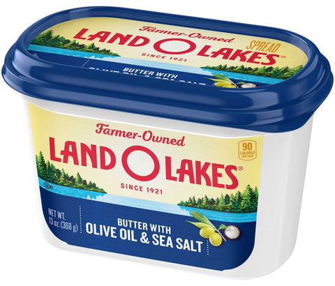 Land O Lakes Butter with Olive Oil and Sea Salt, 13 Ounce -- 12 per case