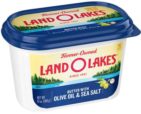 Land O Lakes Butter with Olive Oil and Sea Salt, 13 Ounce -- 12 per case