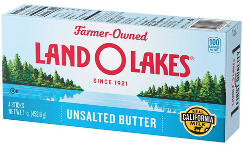 Land O Lakes Unsalted Butter, 1 Pound -- 18 per case