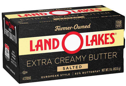 Land O Lakes Extra Creamy Salted Butter, 1 Pound -- 18 per case