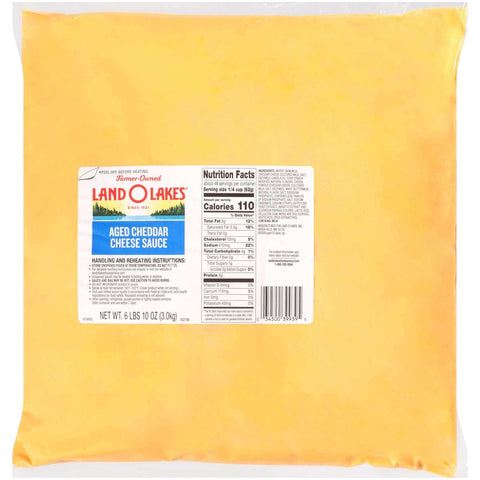 Land O Lakes Trans Fat Free Aged Cheddar Cheese Sauce in Pouch, 106 ounce -- 6 per case