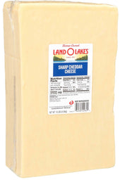 Land O Lakes White Sharp Cheddar Cheese, 10 Pound.