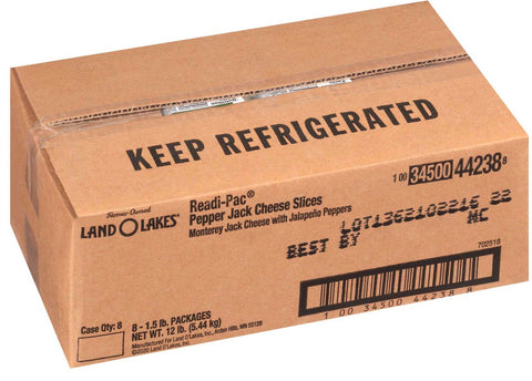 Land O Lakes Readi-Pac Pepper Jack Cheese, 1.5 Pound -- 8 per case