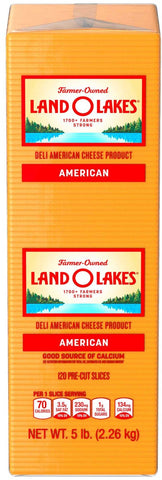 Land O Lakes Sliced Yellow Deli American Cheese Product, 5 Pound -- 6 per case