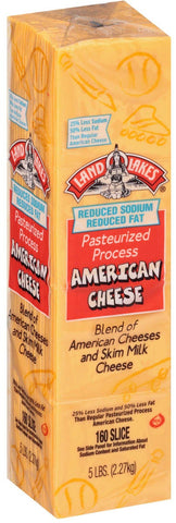 Land O Lakes 160 Slice Reduced Sodium Reduced Fat Pasteurized Process American Cheese, 5 Pound -- 6 per case.