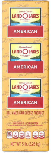 Land O Lakes American Yellow Deli American Cheese Product, 5 Pound -- 6 per case