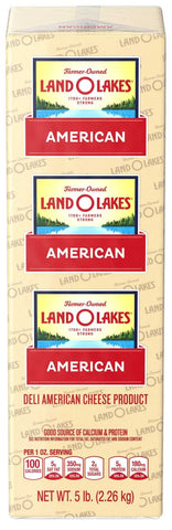 Land O Lakes White Deli American Cheese Product, 5 Pound -- 6 per case