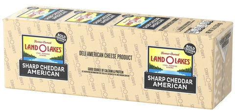 Land O Lakes Sharp Cheddar White Deli American Cheese Product, 5 Pound -- 2 per case