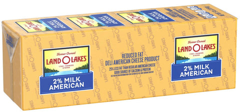 Land O Lakes 2% Milk Reduced Fat White Deli American Cheese Product, 5 Pound -- 2 per case
