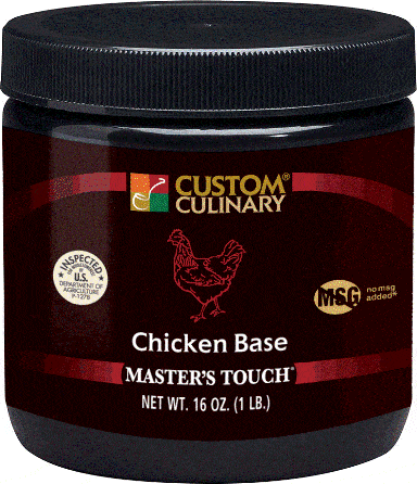 Custom Culinary Chicken Base, No Msg Added, 50 Pound Pail