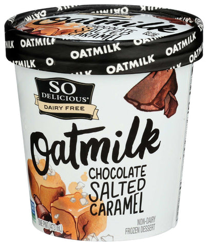 So Delicious Chocolate Salted Caramel Oatmilk Non Dairy Dessert, 1 Pint -- 8 per case