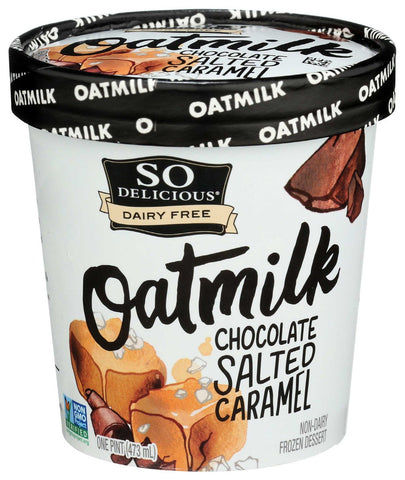 So Delicious Chocolate Salted Caramel Oatmilk Non Dairy Dessert, 1 Pint -- 8 per case