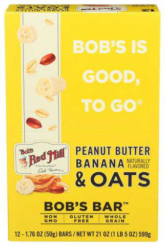 Bobs Red Mill Peanut Butter Banana and Oats Bar, 1.76 Ounce -- 12 per case