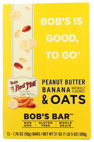 Bobs Red Mill Peanut Butter Banana and Oats Bar, 1.76 Ounce -- 12 per case