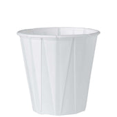 Solo White Pleated Treated Paper Medical Portion Cup, 3.5 Ounce -- 5000 per case.