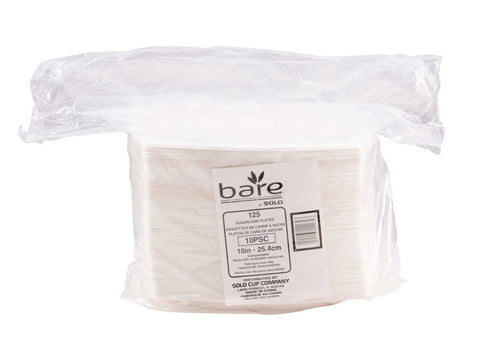 SOLO Cup Company Bare Eco-Forward Plate, 10 inch dia, Ivory, 125/Pack