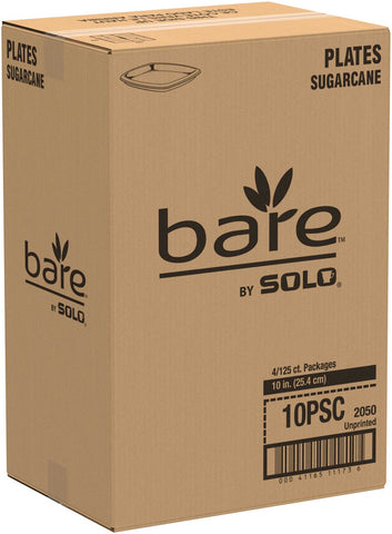 SOLO Cup Company Bare Eco-Forward Plate, 10 inch dia, Ivory, 125/Pack