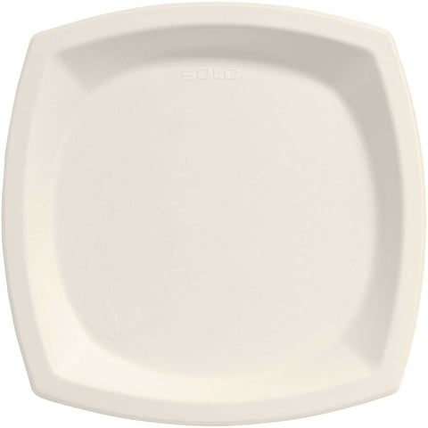SOLO Cup Company Bare Eco-Forward Plate, 10 inch dia, Ivory, 125/Pack