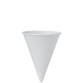 SOLO Cup Company Cone Water Cups, Cold, Paper, 4oz, White, 200/Bag, 25 Bags/Carton