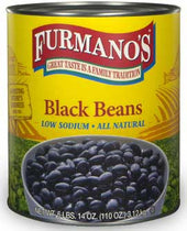 Furmanos Low Sodium All Natural Black Beans in Brine, 110 Ounce -- 6 per case