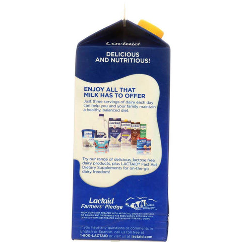 Lactaid 100 Percent Lactose Free Fat Free Calcium Enriched Milk, 64 Fluid Ounce -- 6 per case