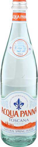Acqua Panna Toscana Italia Natural Spring Water, 25.3 Fluid Ounce Glass Bottle -- 12 per case