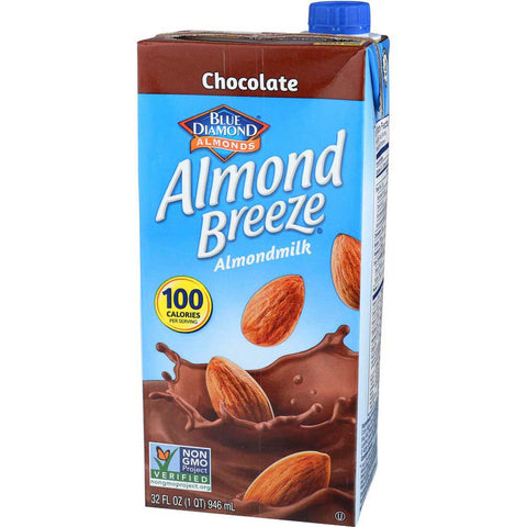 Blue Diamond Almond Breeze; Chocolate, 32 Oz -- 12 Per Case.