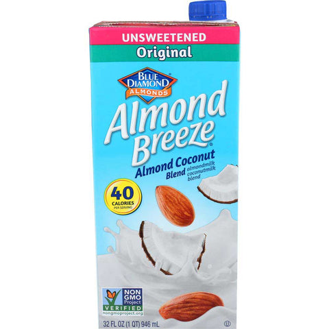 Blue Diamond Original Unsweetened Coconut Almond Breeze, 32 Ounce -- 12 per case.