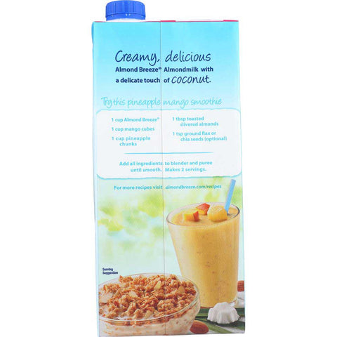 Blue Diamond Unsweetened Vanilla Breeze Almondmilk Coconutmilk Blend, 32 Ounce -- 12 per case.
