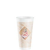 Dart Red Accents Cafe G Stock Printed Foam Cup, 20 Ounce -- 500 per case.
