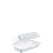 Hot Dog Foam Hinged Lid Containers 7 1/8 X 3 3/4 X 2 1/4 -- 500 Per Case.