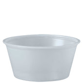 SOLO Cup Company Polystyrene Portion Cups, 3.25oz, Translucent, 250/Bag, 10 Bags/Carton