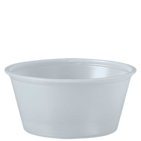 SOLO Cup Company Polystyrene Portion Cups, 3.25oz, Translucent, 250/Bag, 10 Bags/Carton