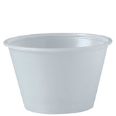 SOLO Cup Company Polystyrene Portion Cups, 4oz, Translucent, 250/Bag, 10 Bags/Carton