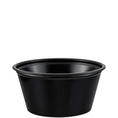 SOLO Cup Company Polystyrene Portion Cups, 2oz, Black, 250/Bag, 10 Bags/Carton