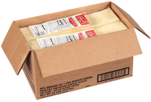 Land O Lakes American Alpine Lace White Process Cheese Slice, 5 Pound -- 4 per case.