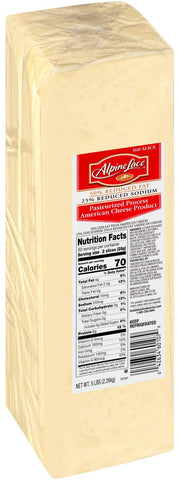 Land O Lakes American Alpine Lace White Process Cheese Slice, 5 Pound -- 4 per case.