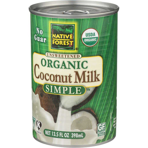Native Forest Simple Organic Unsweetened Coconut Milk, 13.5 Fluid Ounce -- 12 per case