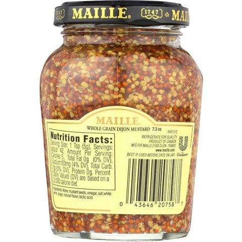 Maille Old Style Whole Grain Dijon Mustard, 7.3 Ounce -- 6 per case