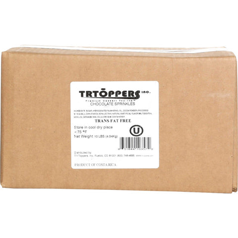 TR Toppers Chocolate Sprinkles, 10 Pound.