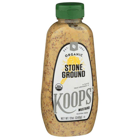 Koops Organic Gluten Free Stone Ground Mustard, 12 Ounce -- 12 per case