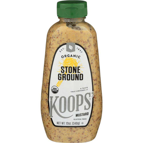 Koops Organic Gluten Free Stone Ground Mustard, 12 Ounce -- 12 per case