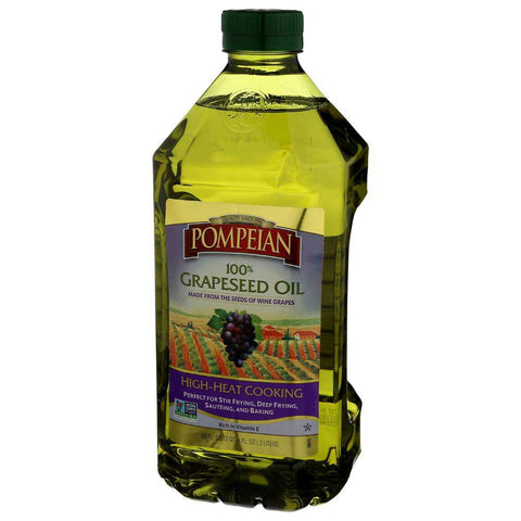 Pompeian 100 Percent Grape Seed Oil, 68 Fluid Ounce -- 8 per case