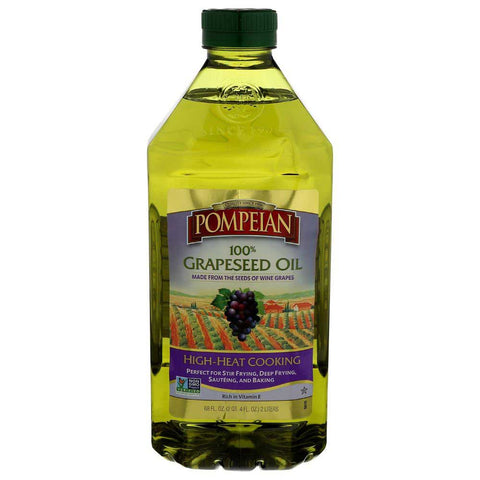 Pompeian 100 Percent Grape Seed Oil, 68 Fluid Ounce -- 8 per case
