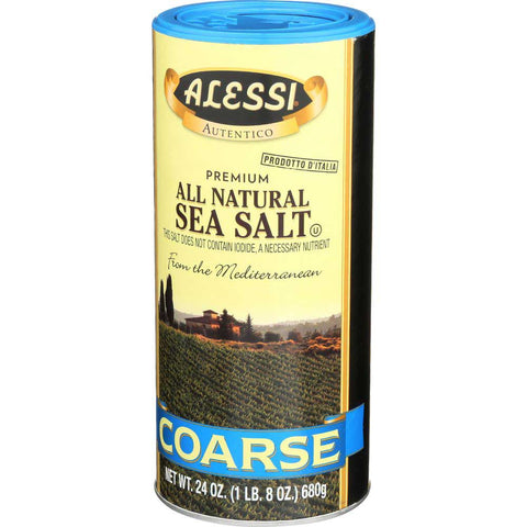 Alessi Mediterranean Coarse Sea Salt, 24 Ounce -- 6 per case.