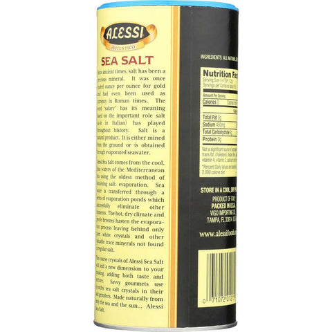 Alessi Mediterranean Coarse Sea Salt, 24 Ounce -- 6 per case.
