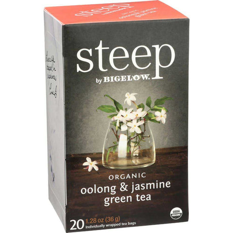 Steep by Bigelow Organic Oolong and Jasmine Green Tea - 20 tea bags per pack -- 6 packs per case