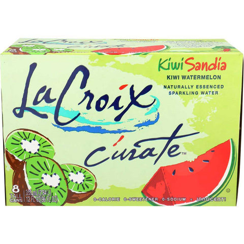 LaCroix Natural Kiwi Sandia Sparkling Water, 12 Fluid Ounce - 8 count per pack -- 3 packs per case