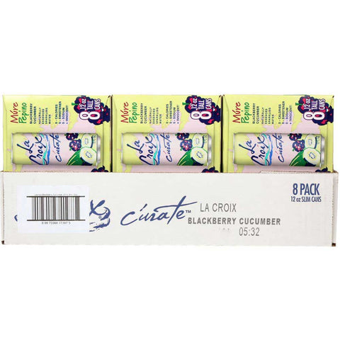 LaCroix Natural Mure Pepino Sparkling Water, 12 Fluid Ounce - 8 count per pack -- 3 packs per case