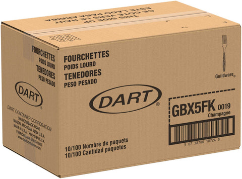 Solo Heavy Champagne Boxed Guildware Fork - 100 per pack -- 10 packs per case.